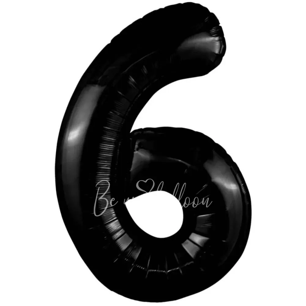 40" Foil numbers 6 Black 