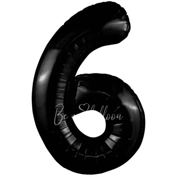 40" Foil numbers 6 Black 