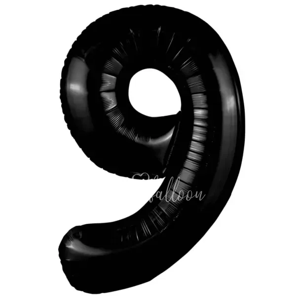 40" Foil numbers 9 Black 