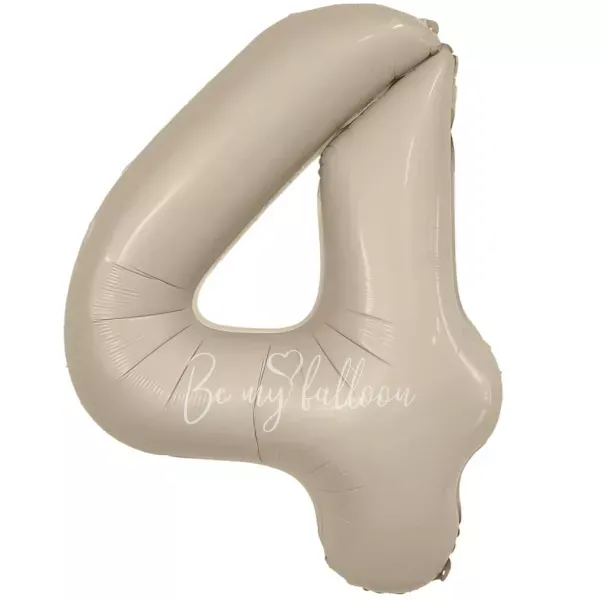 40" Foil numbers 4 Mystic Cream