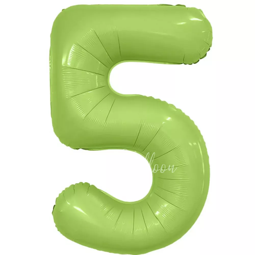 40" Foil numbers 5 Mystic Pistachio