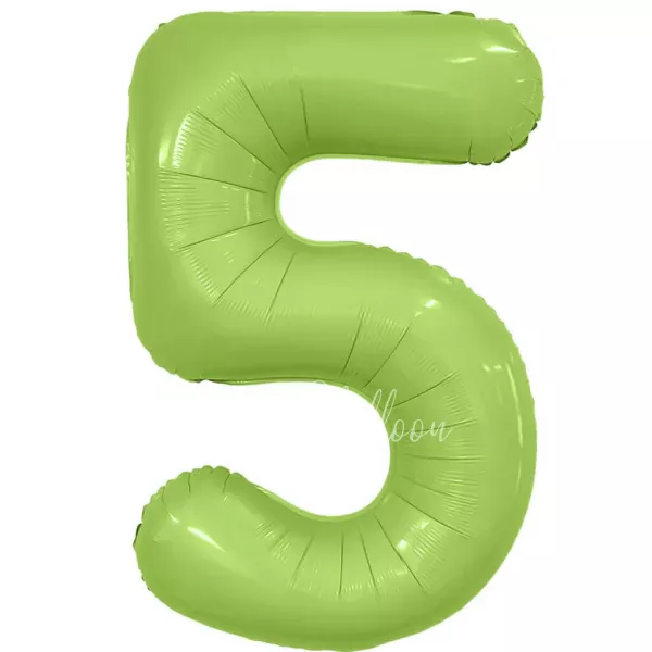 40" Foil numbers 5 Mystic Pistachio