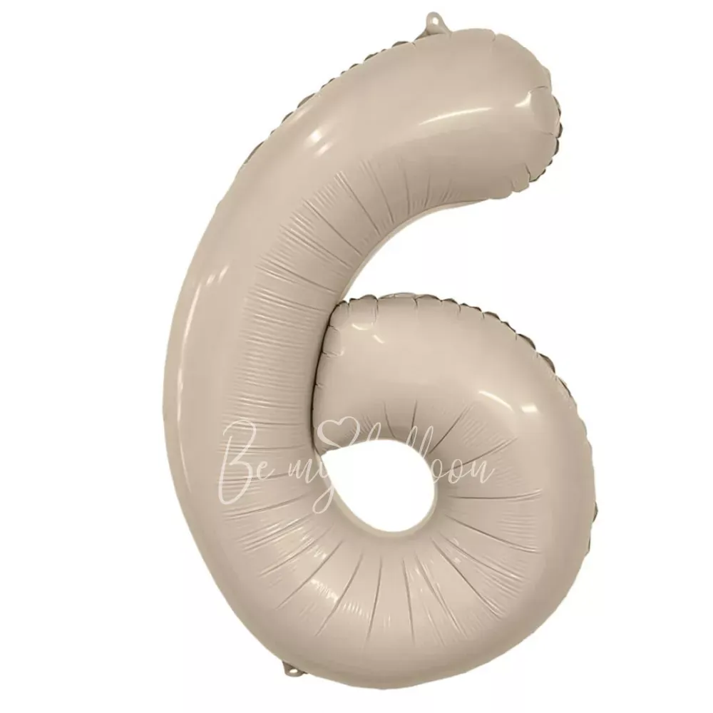 40" Foil numbers 6 Mystic Cream