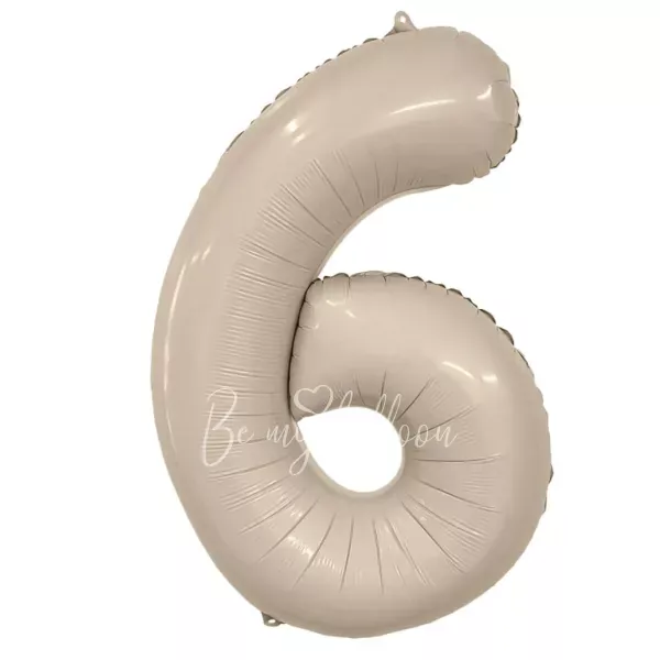 40" Foil numbers 6 Mystic Cream