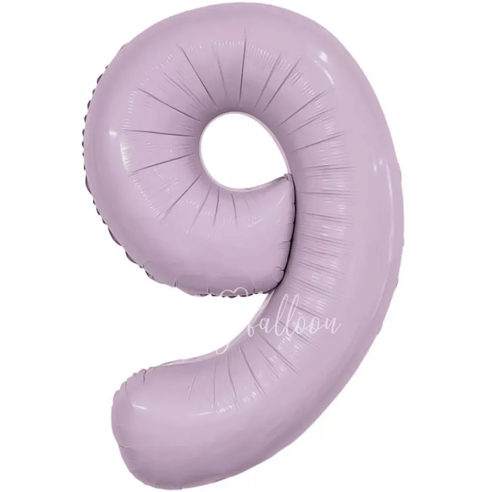 40" Гелевая Цифра "9" из фольги Орхидея