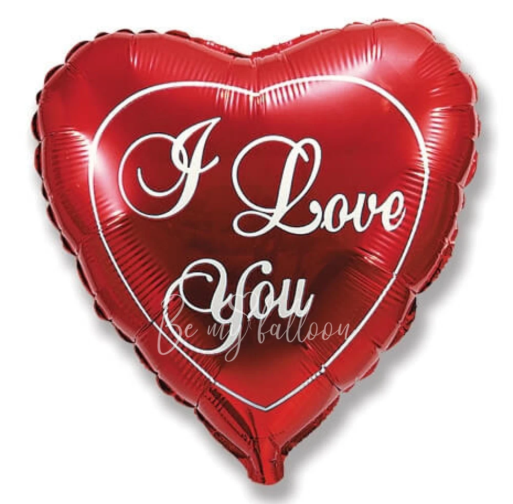 18" Helium foil gloss I Love You heart balloon 