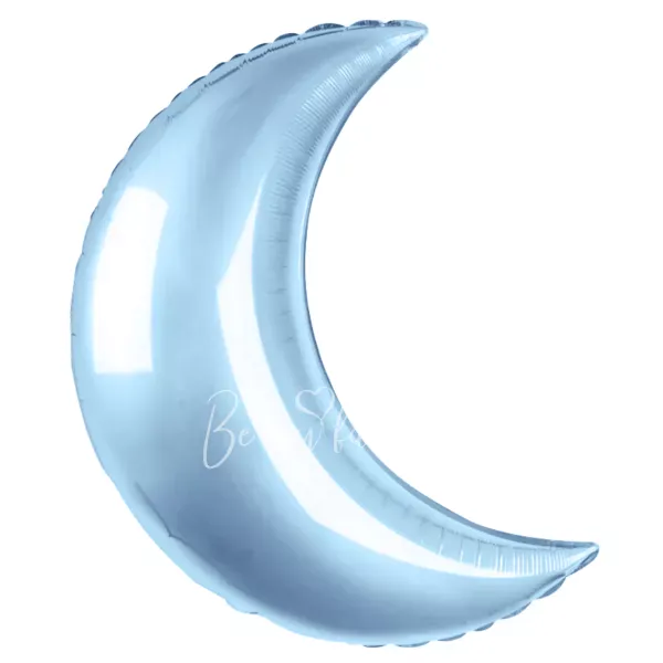 36" Helium foil gloss Blue Crescent balloon