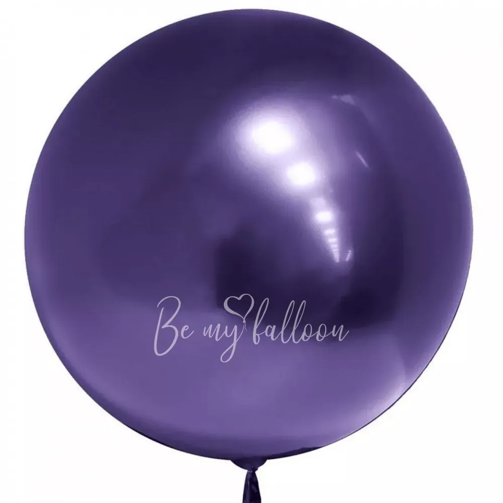 18" Helium foil gloss Purple 3D Sphere balloon