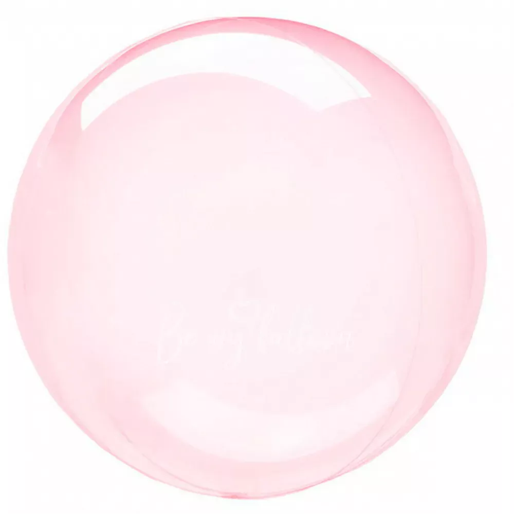 18" Helium foil gloss Transparent Pink 3D Sphere balloon