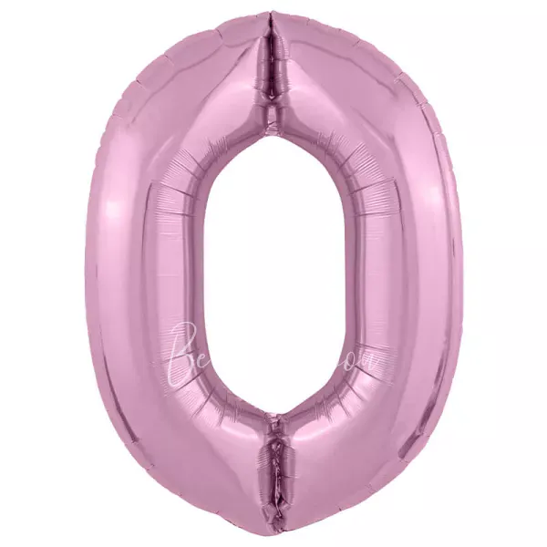 40" Helium foil Flamingo Number 0 balloon