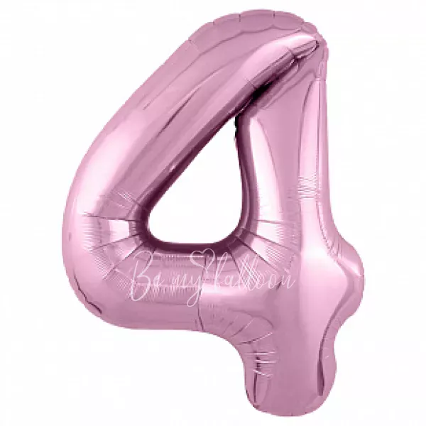 40" Helium foil Flamingo Number 4 balloon