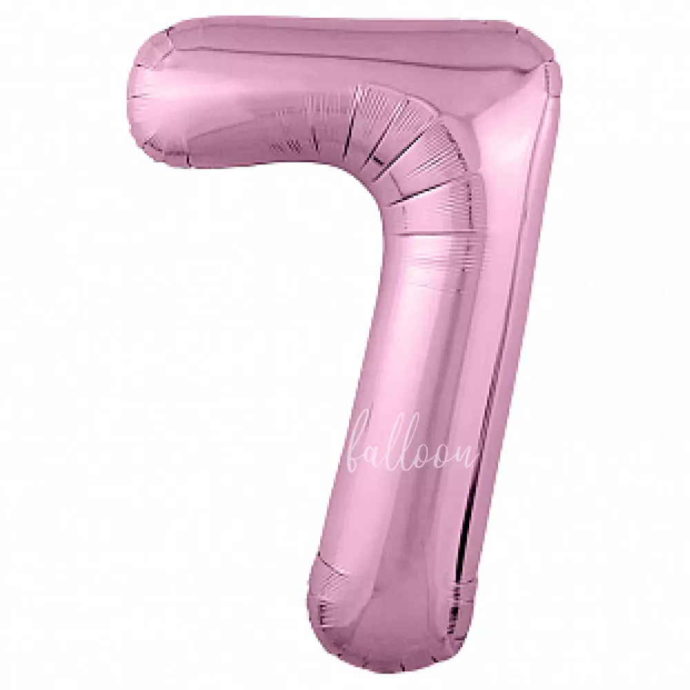 40" Helium foil Flamingo Number 7 balloon