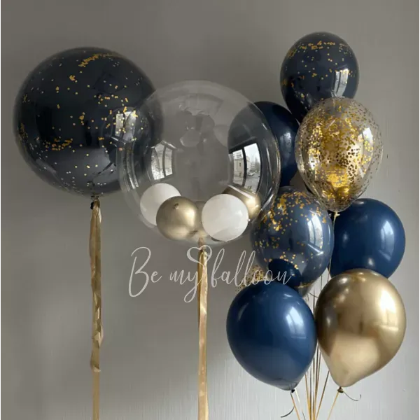 Set of balloons "Space chic with transparent balloons