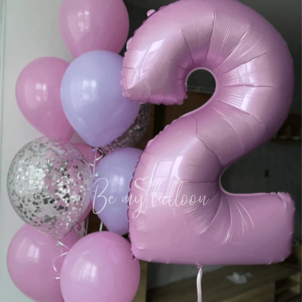 Set of balloons with the number "Pink mood"
