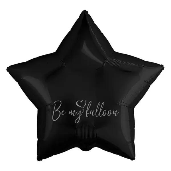 19" Helium foil gloss Black star balloon