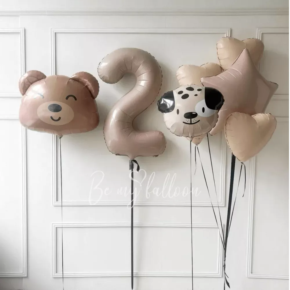 A bouquet of balloons Cute little animals