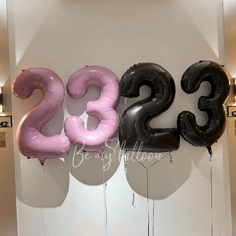 40" Foil numbers 3 Black 