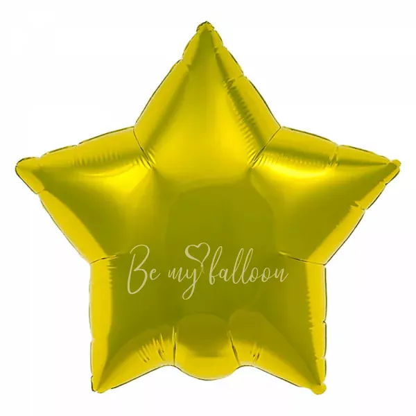 19" Helium foil gloss Gold Star balloon