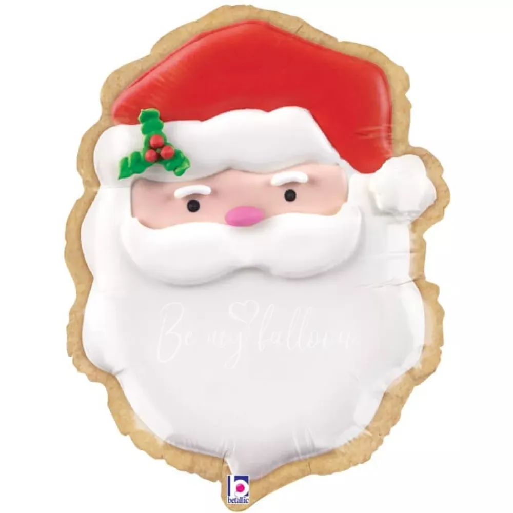 24" Helium foil Ginger Bread Santa balloon