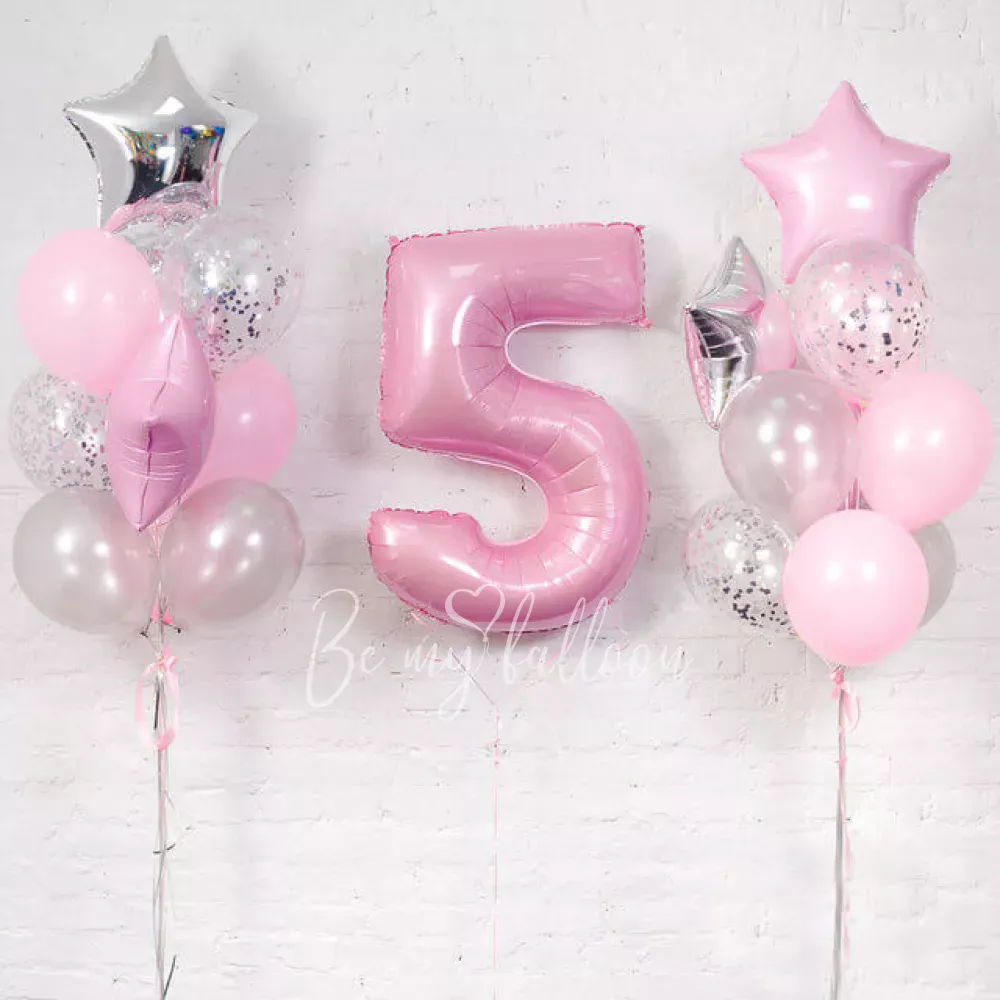 Happy 5th Birthday balloon bouquet