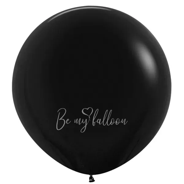 24" Helium fashion black 080 plain balloon
