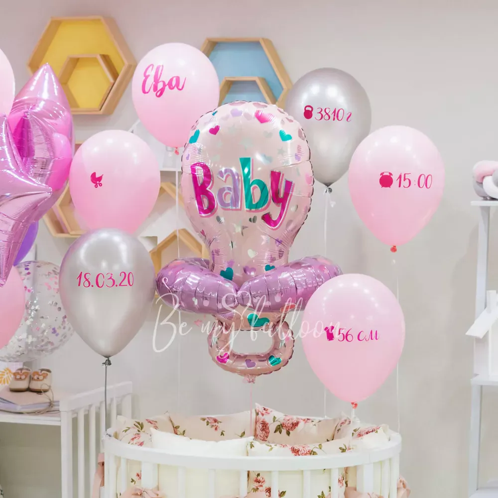 29" بالون هيليوم فويل مصاصة، اللون زهري