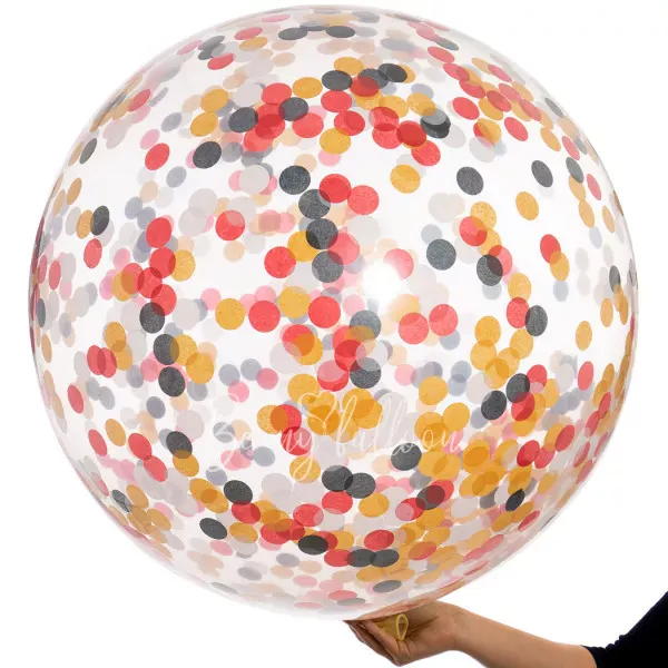 36" بالون هيليوم لاتكس قصاصات ميكي ماوس الورقية الحمراء والصفراء