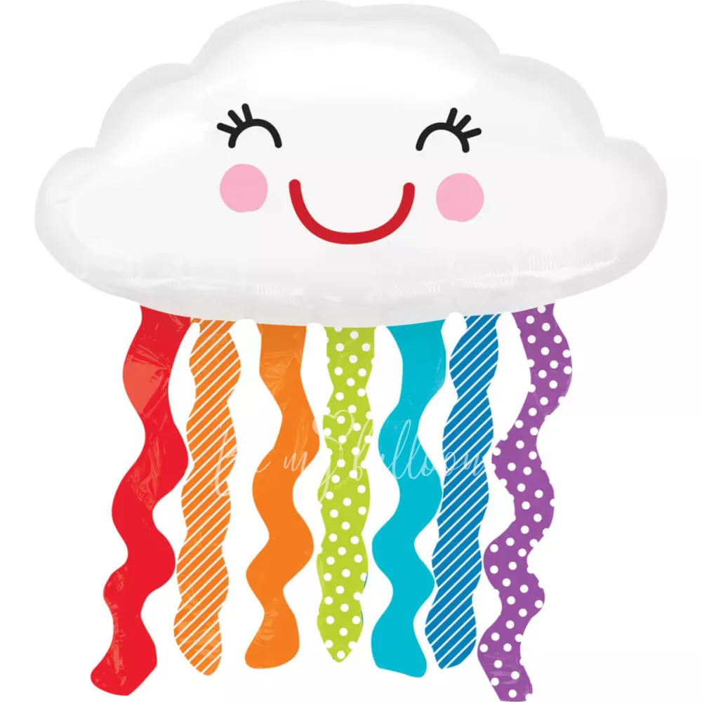 30x18" Helium foil Rainbow Cloud balloon