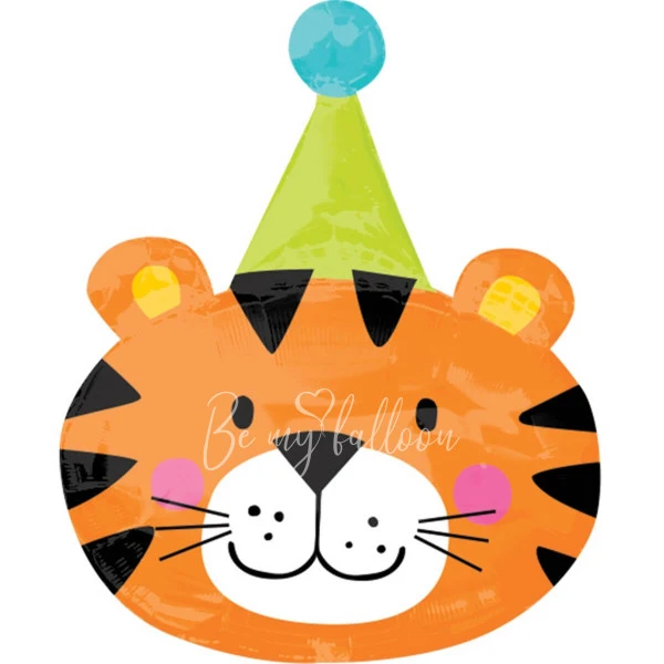 24" Helium foil Circus Tiger balloon