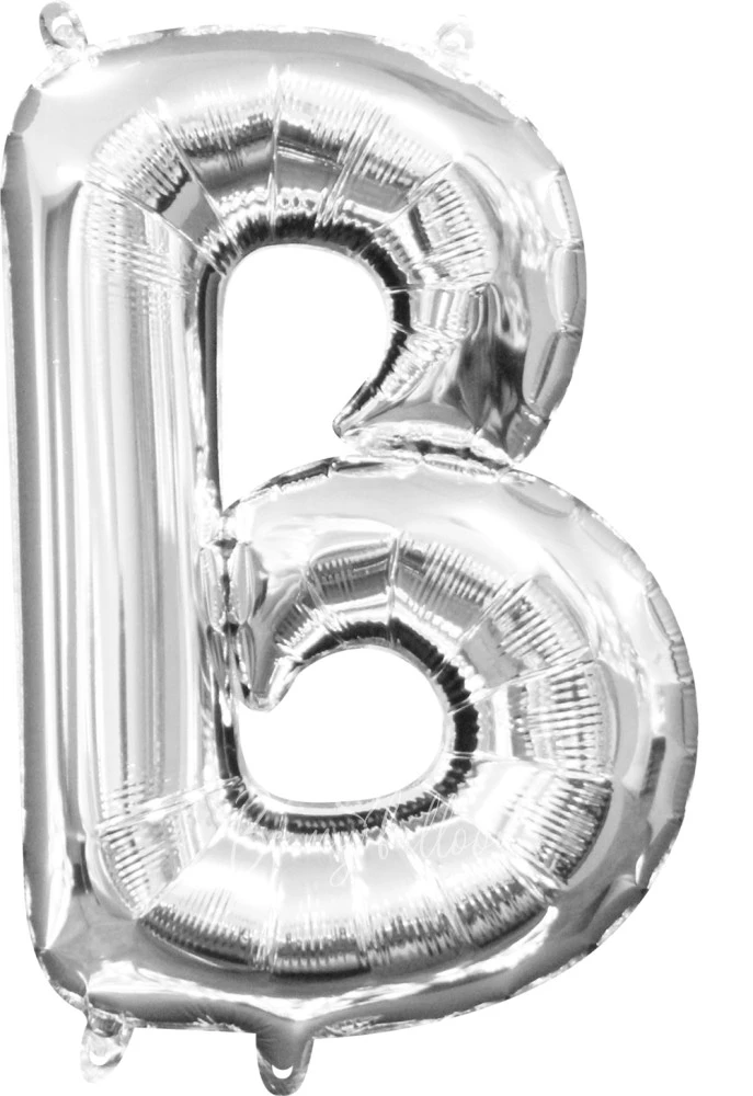 40" بالون هيليوم فويل حرف B اللون فضي لامع