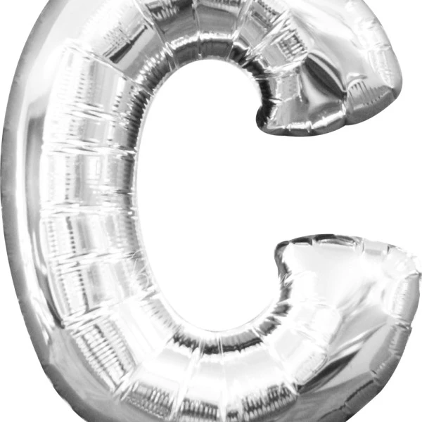 40" Шар из фольги Буква C серебряный глянец