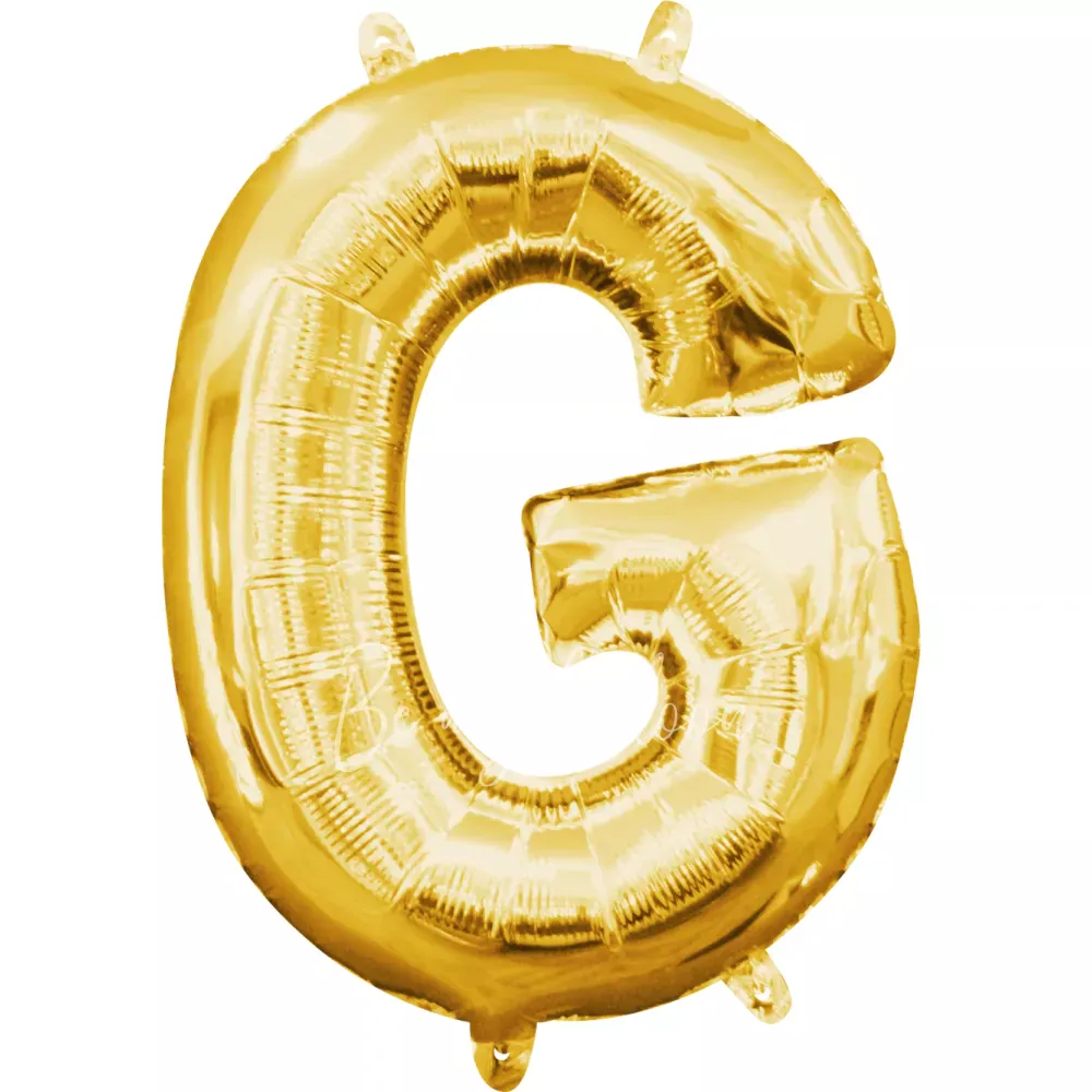 40" Helium foil gloss Gold Letter G balloon
