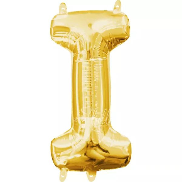 40" بالون هيليوم فويل حرف I اللون ذهبي لامع