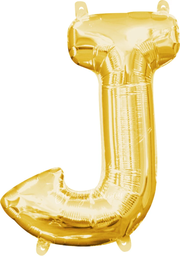 40" Helium foil gloss Gold Letter J balloon