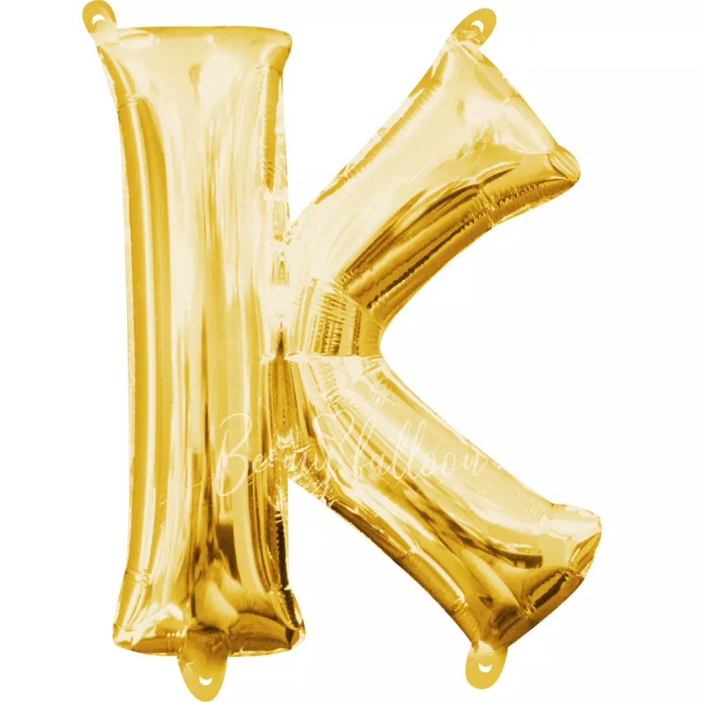 40" Helium foil gloss Gold Letter K balloon