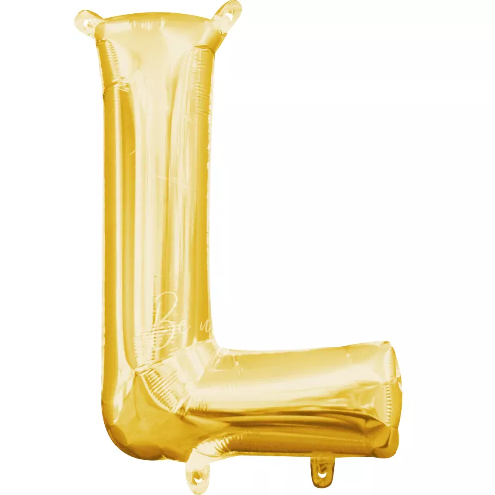 40" Helium foil gloss Gold Letter L balloon
