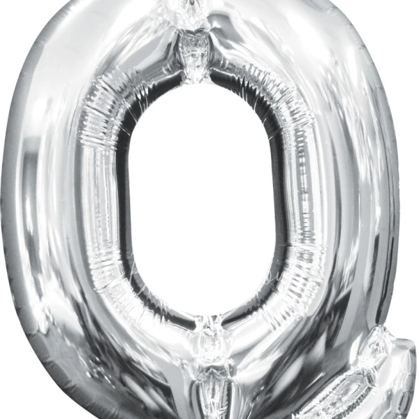 40" بالون هيليوم فويل حرف Q اللون فضي لامع