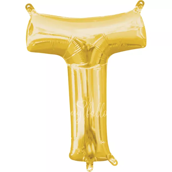 40" بالون هيليوم فويل حرف T اللون ذهبي لامع