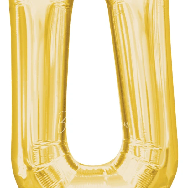 40" Helium foil gloss Gold Letter U balloon