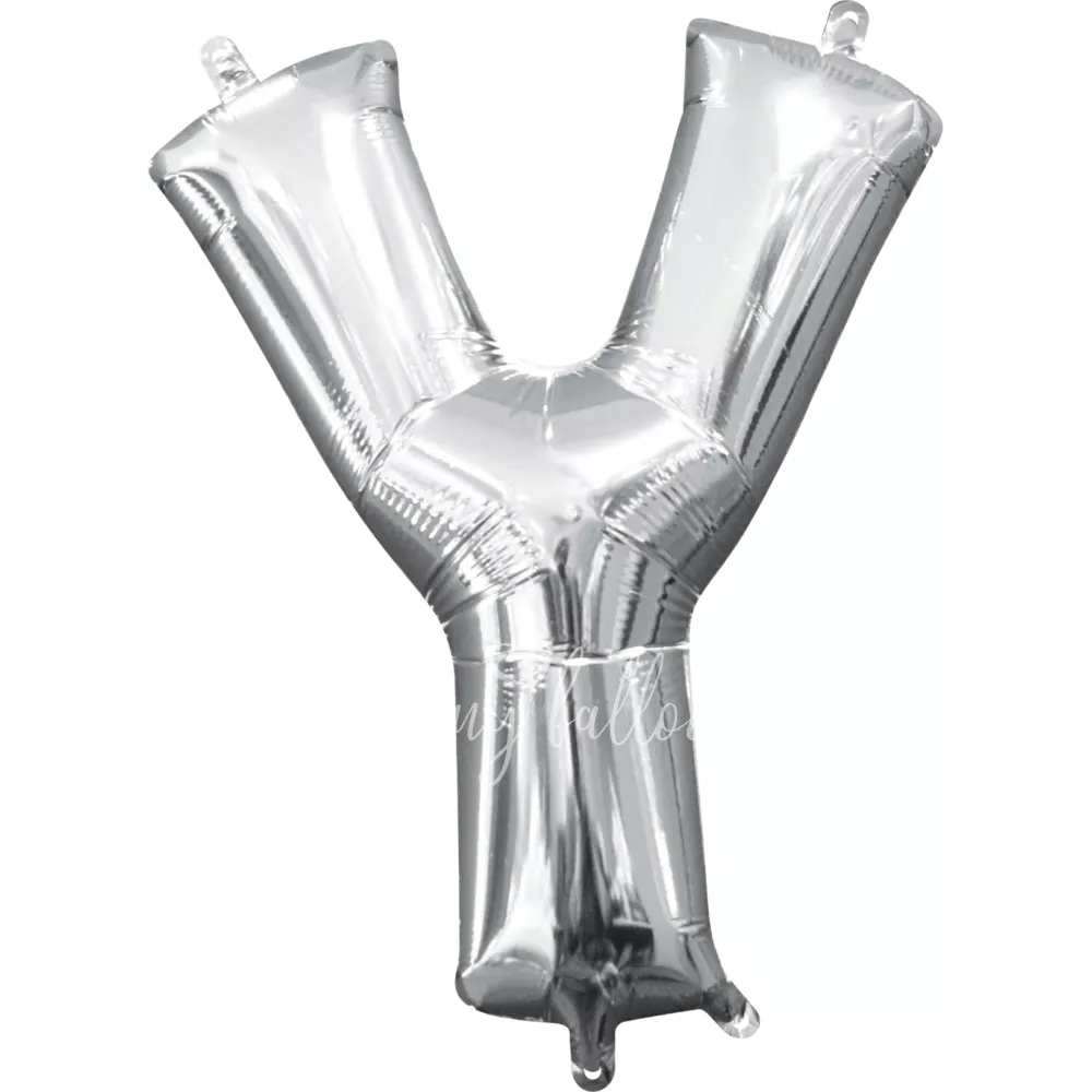 40" بالون هيليوم فويل حرف Y اللون فضي لامع