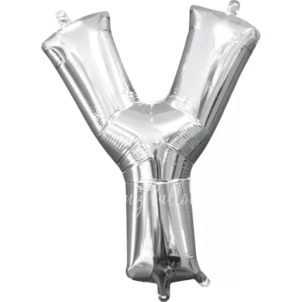 40" بالون هيليوم فويل حرف Y اللون فضي لامع