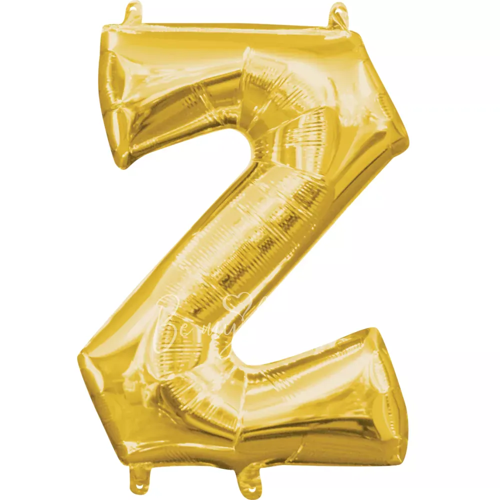 40" Helium foil gloss Gold Letter Z balloon