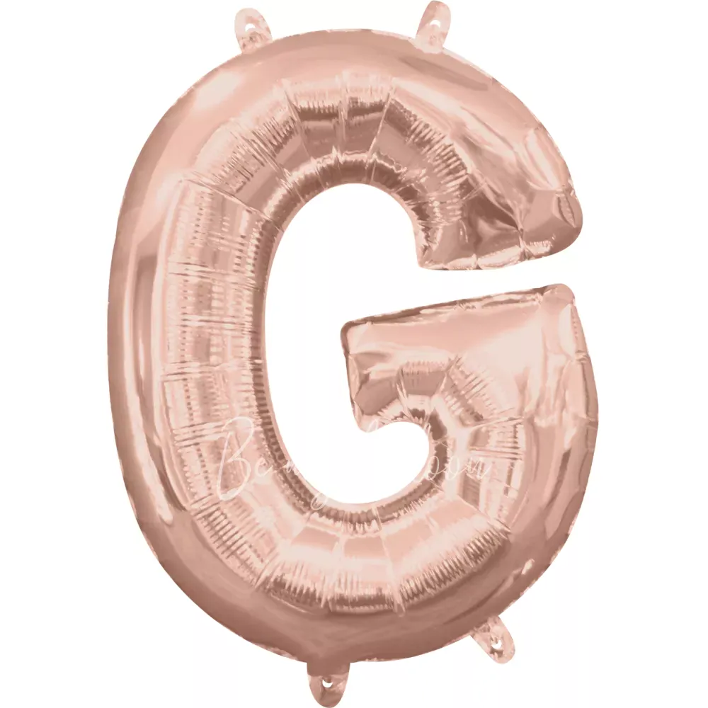 40" Helium foil gloss Rose gold Letter G balloon