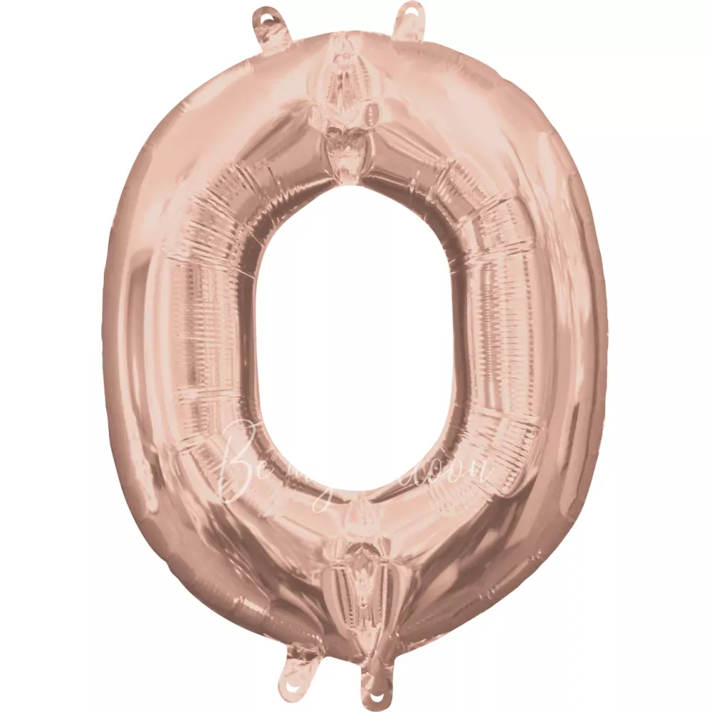 40" Helium foil gloss Rose gold Letter O balloon