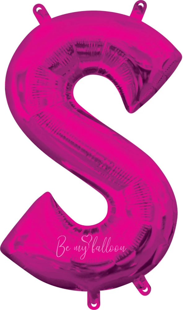 40" Шар из фольги Буква S фуксия глянец