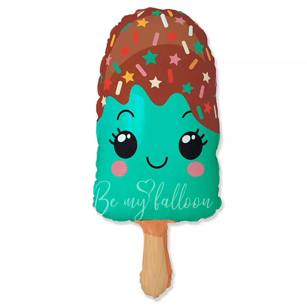 33" Helium foil Mint Popsicle balloon