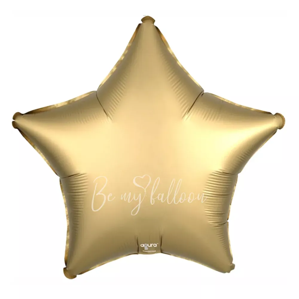 30" Helium foil satin Gold Star balloon
