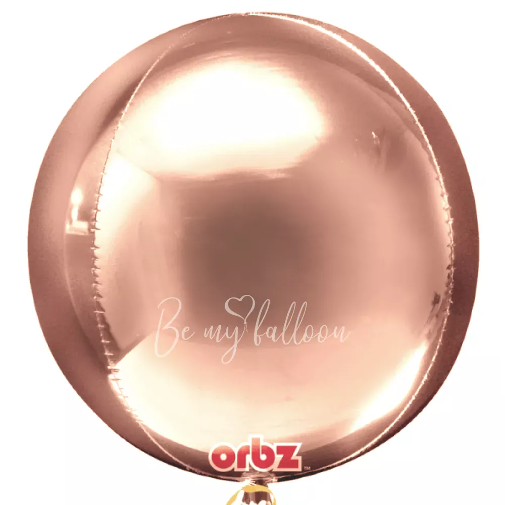 16" Helium foil gloss Rose gold 3D Sphere balloon