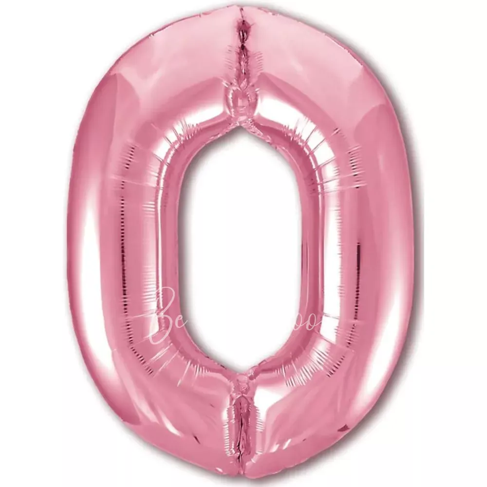 40" Helium foil gloss Pink Number 0 balloon