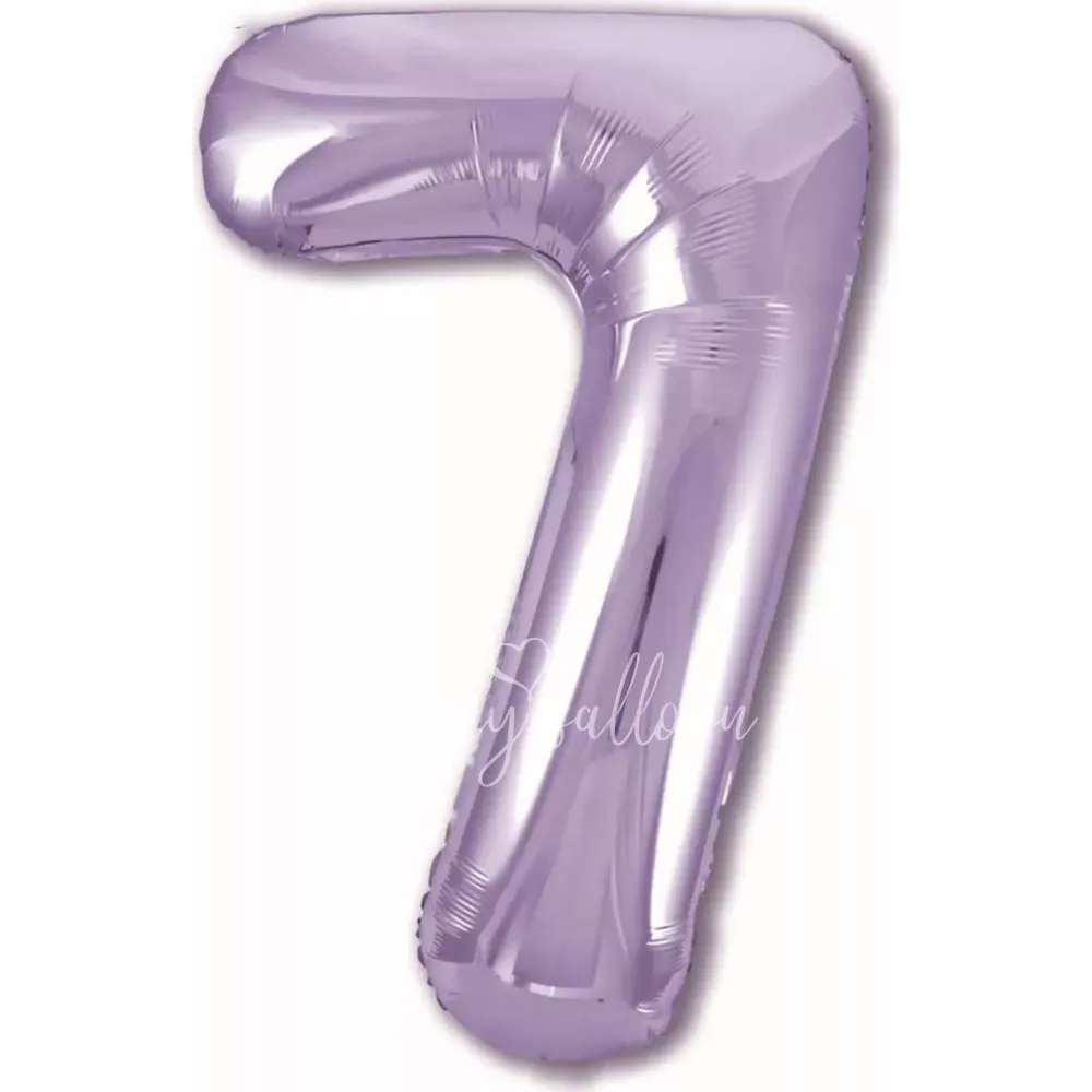 40" Шар из фольги Цифра 7 лиловый глянец